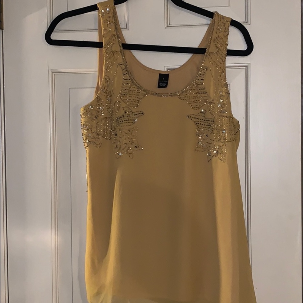 Yellow beaded tank